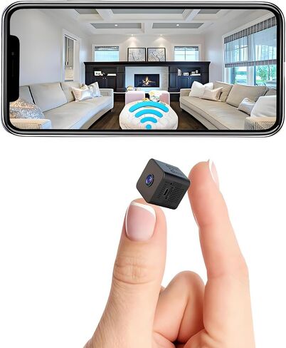 Hidden Camera Wireless, HD Mini spy Camera for Office& Home Micro Security Small Nanny Hidden Camera with Video with Night Vision Compatible with iOS & Android in Saudi Arabia