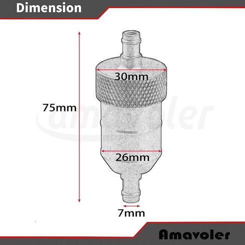 Fuel Gas Filter Aluminum Aftermarket Replacement Parts Fit for 5-7 mm Oil Tube Mini Pocket Bike Pit Dirt ATV Quad Go Kart Buggy Motorcycle. in Saudi Arabia
