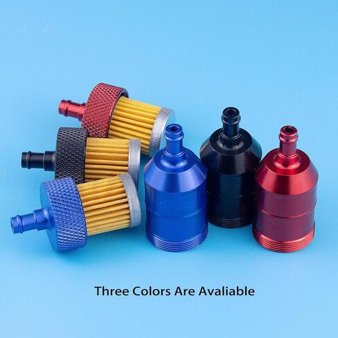 Fuel Gas Filter Aluminum Aftermarket Replacement Parts Fit for 5-7 mm Oil Tube Mini Pocket Bike Pit Dirt ATV Quad Go Kart Buggy Motorcycle. in Saudi Arabia