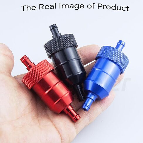 Fuel Gas Filter Aluminum Aftermarket Replacement Parts Fit for 5-7 mm Oil Tube Mini Pocket Bike Pit Dirt ATV Quad Go Kart Buggy Motorcycle. in Saudi Arabia