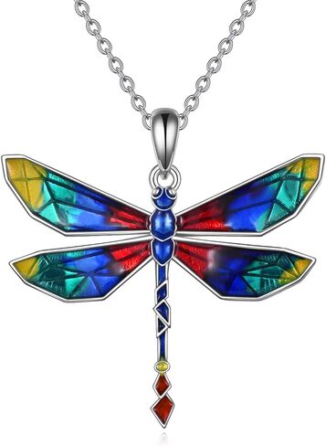 YAFEINI Dragonfly Pendant Necklace 925 Sterling Silver Dragonfly Jewelry Gifts for Women in Saudi Arabia