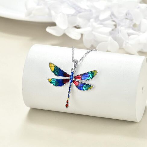 YAFEINI Dragonfly Pendant Necklace 925 Sterling Silver Dragonfly Jewelry Gifts for Women in Saudi Arabia