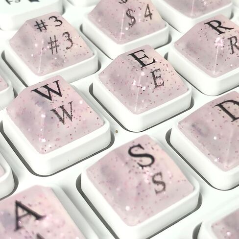80 جهاز كمبيوتر مفاتيح لوحة مفاتيح كمبيوتر مثبتة ذاتية للأظافر الطويلة للكتابة والألعاب ، والمفاتيح الرمزية والرمائية الثابتة لفرد الأظافر (الشفافة 1) in Kuwait