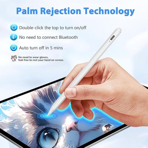 Stylus Apple Pen for iPad Pencil 10th&11th Generation,2Pack Apple Pencil Pro with Palm Rejection Fast Charge iPad Pen for (2018-2025) iPad Pro 11/12.9/13in/iPad A16/iPad 6-10/Air 3/4/5/Mini 5/M4 in Saudi Arabia