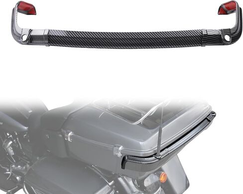 Carbon Fiber Pattern King Tour-Pak Tail Lamp Trim Bar for Ultra Limited, Split Self-Adhesive Tour-Pak Rear Tail Light Trim for Harley Tri Electra Road Glide CVO Ultra 2014-later Accessories in Saudi Arabia