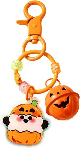 Halloween Keychain Cute Keychain Halloween Pendant for Keys/Bags,Bag Charms with Pumpkin Bell, Festive Decoration Gifts in Saudi Arabia