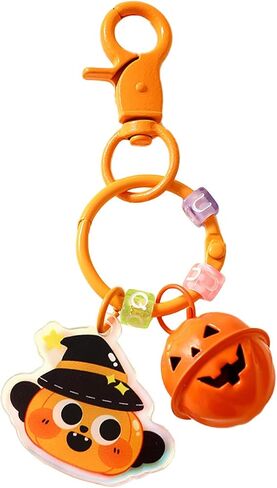 Halloween Keychain Cute Keychain Halloween Pendant for Keys/Bags,Bag Charms with Pumpkin Bell, Festive Decoration Gifts in Saudi Arabia