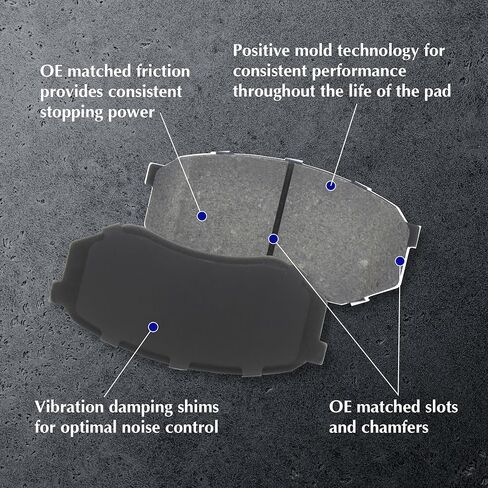 Centric 103.11250 C-Tek Ceramic Automotive Front Brake Pads for Select Buick, Cadillac, Chevrolet, GMC, Model Years in Saudi Arabia