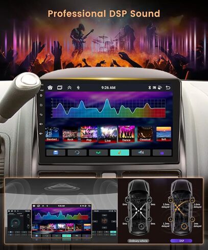 Radio Android 13 Car Radio for Honda CRV 2002-2006 ، Rimoody Car Stereo GPS WiFi 9 '' Touchstern Mirror Link Eq Bluetooth FM Radio + Camera in Kuwait