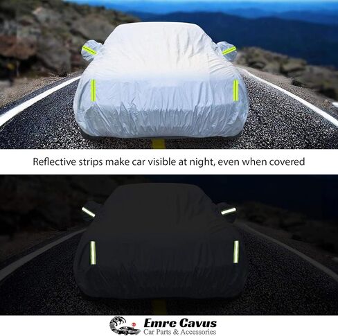 EC Waterproof Car Cover for Automobiles, All Weather Snowproof Windproof Rain Sun UV Protection, Outdoor Full Cover with Zipper, Size A2 3XL Universal Fit for Sedan (186-193 inch) in Saudi Arabia