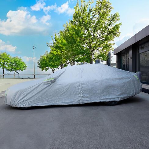 EC Waterproof Car Cover for Automobiles, All Weather Snowproof Windproof Rain Sun UV Protection, Outdoor Full Cover with Zipper, Size A2 3XL Universal Fit for Sedan (186-193 inch) in Saudi Arabia