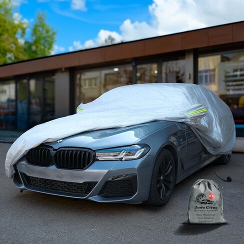 EC Waterproof Car Cover for Automobiles, All Weather Snowproof Windproof Rain Sun UV Protection, Outdoor Full Cover with Zipper, Size A2 3XL Universal Fit for Sedan (186-193 inch) in Saudi Arabia