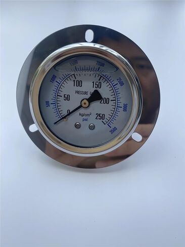 1PCS YN60ZT الحافة الأمامية 2.5 "حركات النحاس 60 مم مقياس الضغط المقياس الظهر ، صدمة - زيت البرهان - مملوءة (50 كجم) in Kuwait