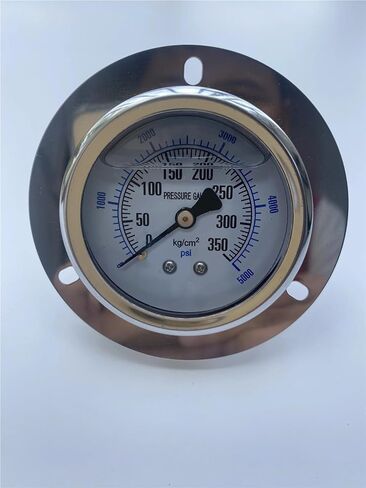 1PCS YN60ZT الحافة الأمامية 2.5 "حركات النحاس 60 مم مقياس الضغط المقياس الظهر ، صدمة - زيت البرهان - مملوءة (50 كجم) in Kuwait