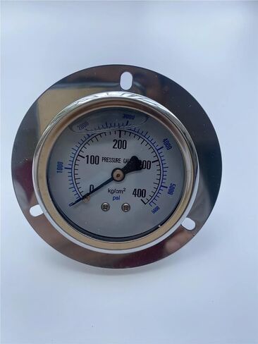 1PCS YN60ZT الحافة الأمامية 2.5 "حركات النحاس 60 مم مقياس الضغط المقياس الظهر ، صدمة - زيت البرهان - مملوءة (50 كجم) in Kuwait