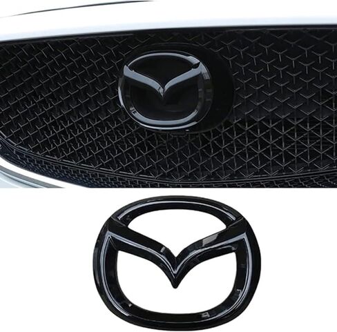 Car Emblem Badge Decal for Mazda 6 2012 2013 2014 2015 2016 2017, Car Lettering Badge Emblem Sticker, Car Grill Trunk Badge Stickers Replacement Decorations Styling Accessories,B Black in Saudi Arabia