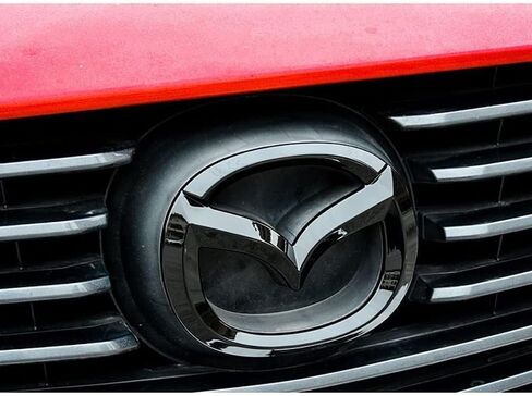 Car Emblem Badge Decal for Mazda 6 2012 2013 2014 2015 2016 2017, Car Lettering Badge Emblem Sticker, Car Grill Trunk Badge Stickers Replacement Decorations Styling Accessories,B Black in Saudi Arabia