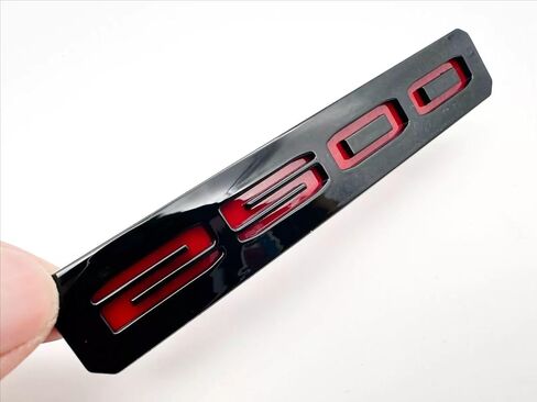 2Pc Front Bumper Fascia Side 2500 Emblems 3D Nameplates Badge Replacement for 2024+ Sierra 2500HD 86578370 86578372 (Black Red) in Kuwait