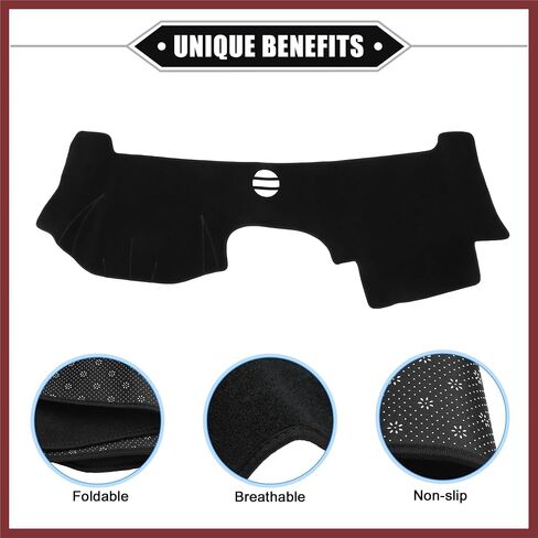 Dashboard Cover Compatible for Cadillac CTS 2004-2009, Non-Slip Polyester Black Dash Cover Mat Dash Board Protector Cover Replace Parts in Saudi Arabia