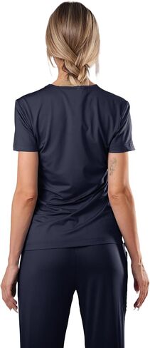 SUNME Women's Medical Scrub Tops - Ultra Soft, Easy Care, V-Neck Top Scrubs with 2 Pockets, 4-Way Stretch & Wrinkle Resistant in Saudi Arabia