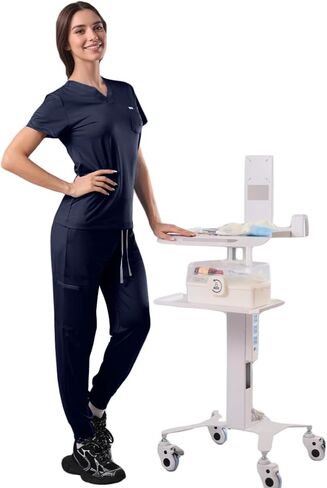 SUNME Women's Medical Scrub Tops - Ultra Soft, Easy Care, V-Neck Top Scrubs with 2 Pockets, 4-Way Stretch & Wrinkle Resistant in Saudi Arabia