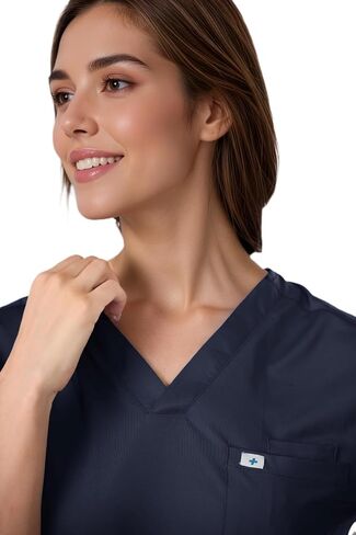 SUNME Women's Medical Scrub Tops - Ultra Soft, Easy Care, V-Neck Top Scrubs with 2 Pockets, 4-Way Stretch & Wrinkle Resistant in Saudi Arabia