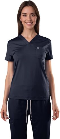 SUNME Women's Medical Scrub Tops - Ultra Soft, Easy Care, V-Neck Top Scrubs with 2 Pockets, 4-Way Stretch & Wrinkle Resistant in Saudi Arabia