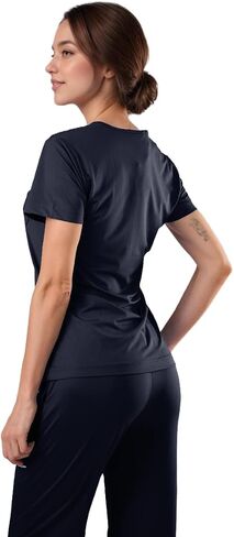SUNME Women's Medical Scrub Tops - Ultra Soft, Easy Care, V-Neck Top Scrubs with 2 Pockets, 4-Way Stretch & Wrinkle Resistant in Saudi Arabia