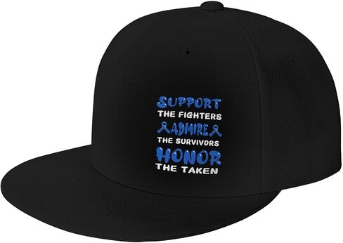 Colorectal Cancer Awareness Support Admire Adult Adjustable Outdoor Sports Trucker Hats Stylish Baseball Cap9 Black in Saudi Arabia