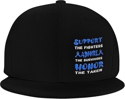 Colorectal Cancer Awareness Support Admire Adult Adjustable Outdoor Sports Trucker Hats Stylish Baseball Cap9 Black in Saudi Arabia