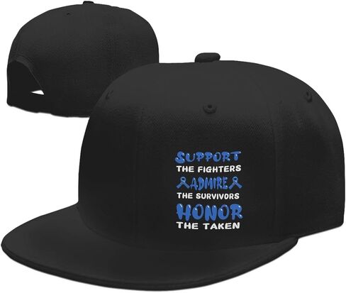 Colorectal Cancer Awareness Support Admire Adult Adjustable Outdoor Sports Trucker Hats Stylish Baseball Cap9 Black in Saudi Arabia