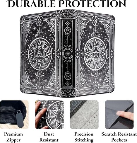 Binder Card Trading Card Trading Star - 9 جيب TCG Binder - Leather Pucium Faux -Leather - 432 جيوب تحميل جانبية - حامل تخزين مثالي لـ MTG ، والعديد من مجموعات بطاقات TCG و Trading (جوهرة زرقاء) in Kuwait