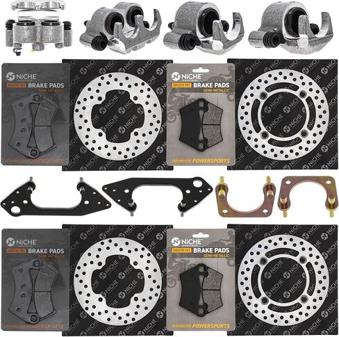 Niche Brake Rotor Caliper Pad Kit لـ Polaris Ranger 500 700 800 XP 900 2202413 1911375 2205949 1912496 1911374 in Saudi Arabia