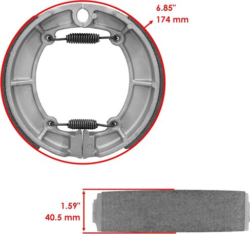 Caltric Front Brake Pads & Rear Brake Shoes Compatible with Kawasaki Vn800 Vn-800 Vulcan 800 1995-2005 in Saudi Arabia