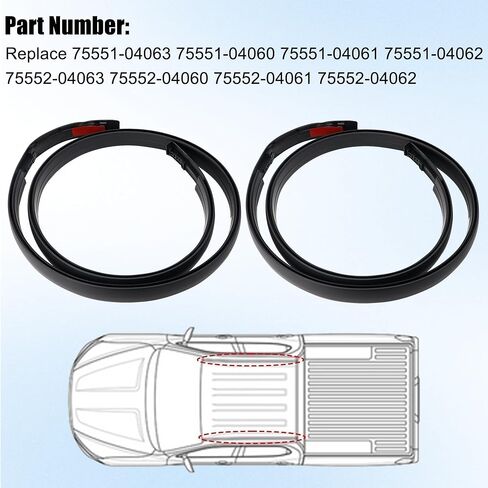 Roof Drip Molding Weatherstrip Compatible with Toyota Tacoma Roof Drip Molding Trim of Double CAB 2016-2023 Weatherstrip Seal Kit Replace 75552-04081 75551-04080 75552-04080 75551-04081 in Saudi Arabia