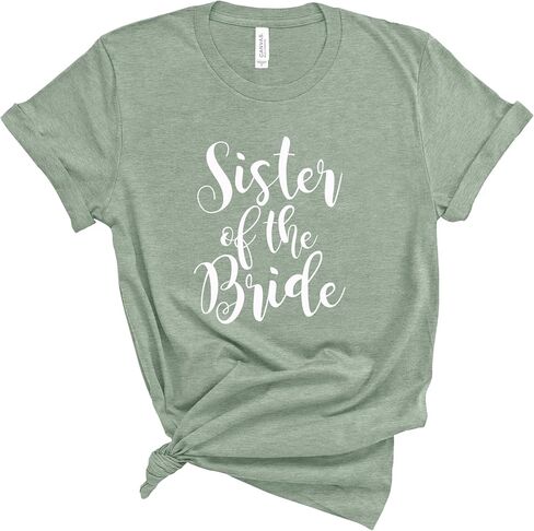 Blue Sand Textiles Sister of The Bride Shirt. Wedding Shirt for Getting Ready. Unisex T-Shirts. Sister Shirt. in Saudi Arabia