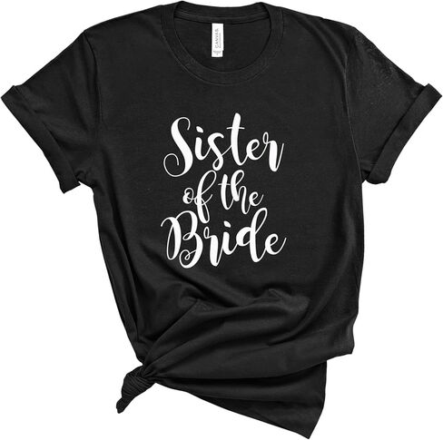 Blue Sand Textiles Sister of The Bride Shirt. Wedding Shirt for Getting Ready. Unisex T-Shirts. Sister Shirt. in Saudi Arabia