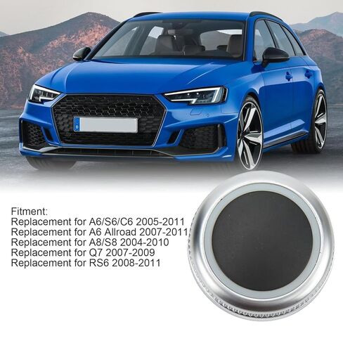 MMI Volume Control Knob, 4f0919069 Multimedia Main Menu Rotary Switch Knob Cap for A6/S6/C6 2005‑2011, A6 Allroad 2007-2011, A8/S8 2004-2010, Q7 2007-2009, RS6 2008-2011 in Saudi Arabia