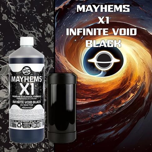 Mayhems - X1 Premixed PC Coolant - Computer Water Cooling Fluid - Liquid Cooling, Eco Friendly Series, UV Fluorescent Blue, 1 Litre, Ozone Clear Blue in Kuwait