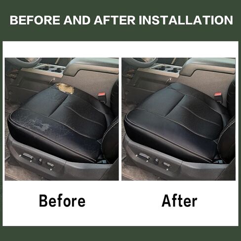 FZJDSD Black Driver and Passenger Bottom and Side Top Lean Back Perforated Leather Seat Covers Compatible with Ford F250 F350 F450 F550 Lariat 2011 2012 2013 2014 2015 2016 in Saudi Arabia