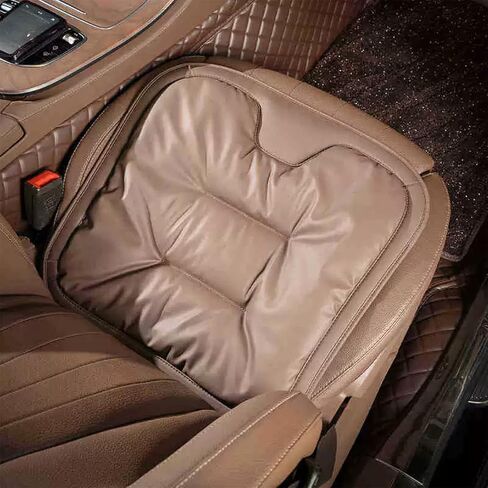 Livena Car Seat Cushion Replacement, Soft Comfortable Memory Foam Front Seat Pads, Coccyx and Lower Back Pressure Relief - Seat Cushion for Car, Truck, Office Chair, Universal Fit Design (1, Brown) in Saudi Arabia