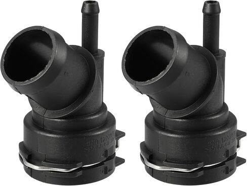 ACROPIX Engine Coolant Hose Connector Fit for Volkswagen Tiguan 2.0L A/T AWD R-Line Sport Utility - Pack of 2 Black in Saudi Arabia