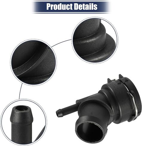 ACROPIX Engine Coolant Hose Connector Fit for Volkswagen Tiguan 2.0L A/T AWD R-Line Sport Utility - Pack of 2 Black in Saudi Arabia