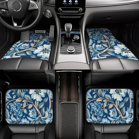 الحصير الفني للسيارة ، الحصير-لا تنزلق ، الأزهار الذهبية للزهور ، أمامية وخلفية تمتص المياه ، وبطانات سجادة متينة للسيارات مع أنماط أنيقة in Kuwait