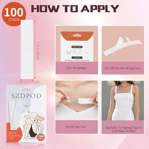 100 Strips Fashion Tape for Women Double Sided Bridal Accessories in Saudi Arabia