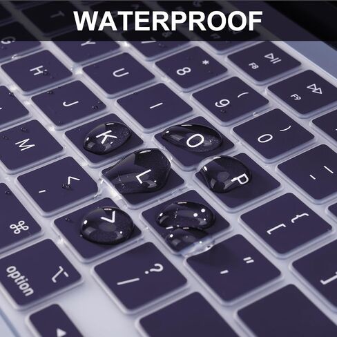 MOSISO Keyboard Cover Skin Compatible with MacBook Air 13.6 inch 2025 M4 A3240/Air 15 inch M4 A3241, Beige in Kuwait