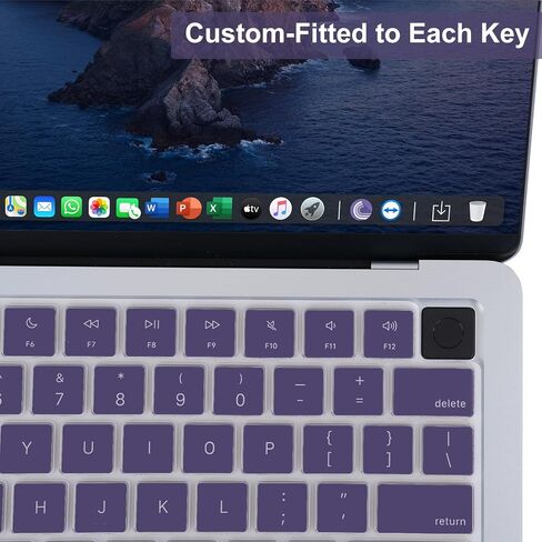 MOSISO Keyboard Cover Skin Compatible with MacBook Air 13.6 inch 2025 M4 A3240/Air 15 inch M4 A3241, Beige in Kuwait
