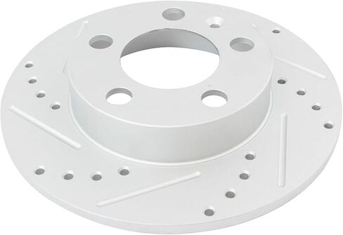 Front and Rear Performance Brake Rotors Set Premium G-Coated Cross Drilled & Slotted Compatible with 2000-2006 Audi TT 2000-2003 Volkswagen Golf 2004-2005 Jetta in Saudi Arabia
