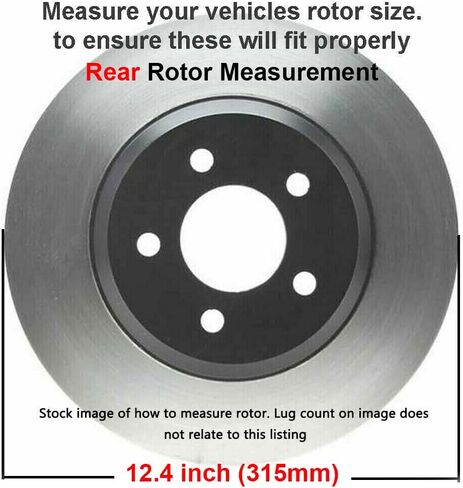 محور ديترويت - 12.40 بوصة مجموعة الفرامل الخلفية لشيفروليه إمبالا ماليبو محدودة بويك جاذبية لاكروس ريجال كاديلاك XTs ، حفر دوارات الفرامل المتنافسة على قرص محفور. in Kuwait