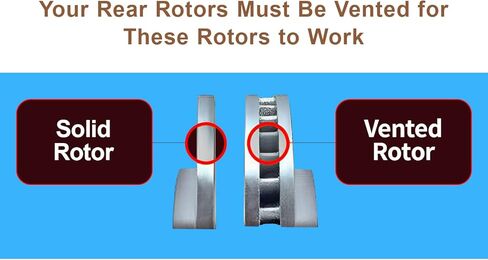محور ديترويت - 12.40 بوصة مجموعة الفرامل الخلفية لشيفروليه إمبالا ماليبو محدودة بويك جاذبية لاكروس ريجال كاديلاك XTs ، حفر دوارات الفرامل المتنافسة على قرص محفور. in Kuwait